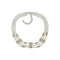 Patricia Nash 3 Strand Pearl and Filigree Necklace