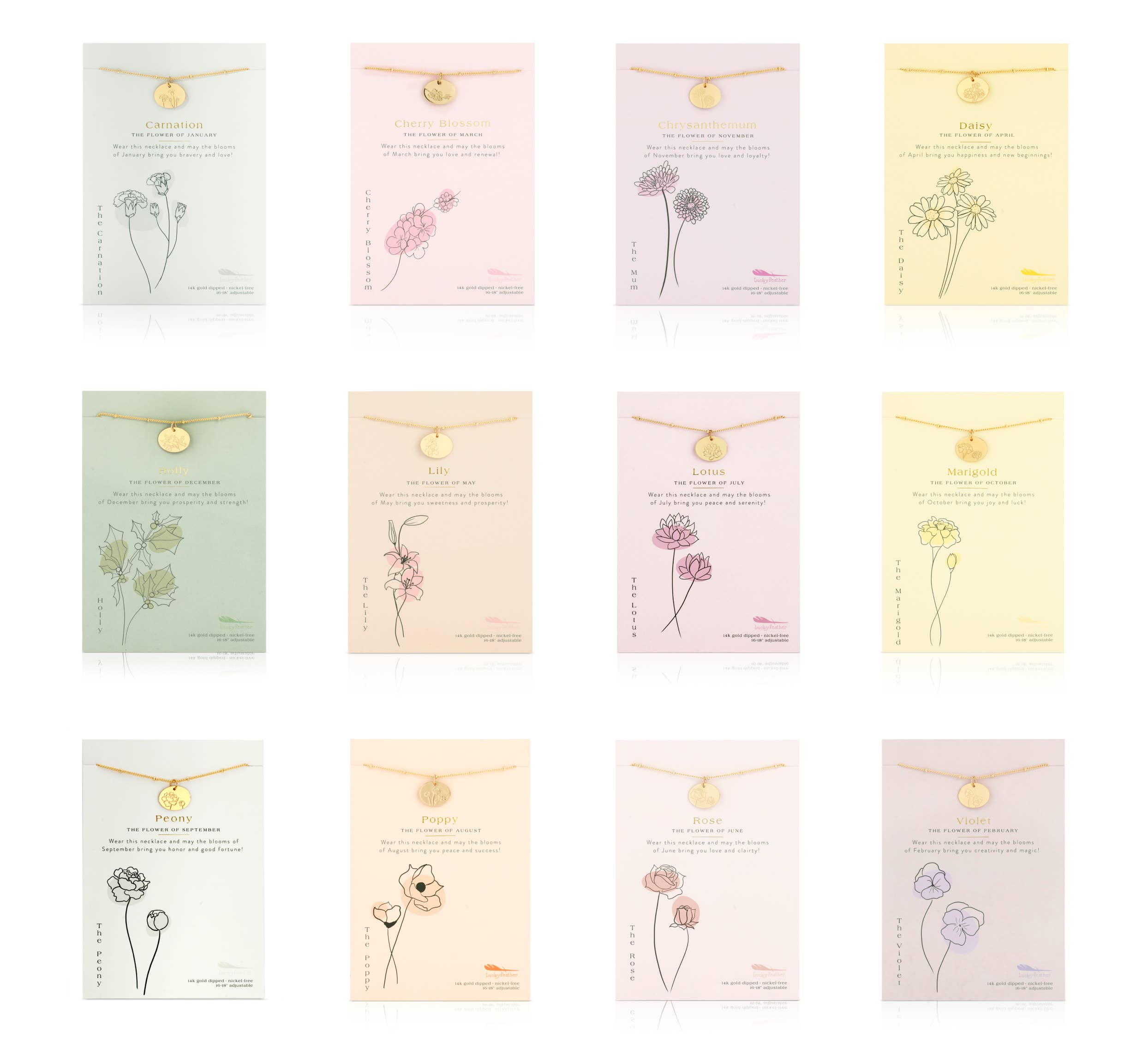 Birth Flower Necklace – Colores Coastal Woods Collection