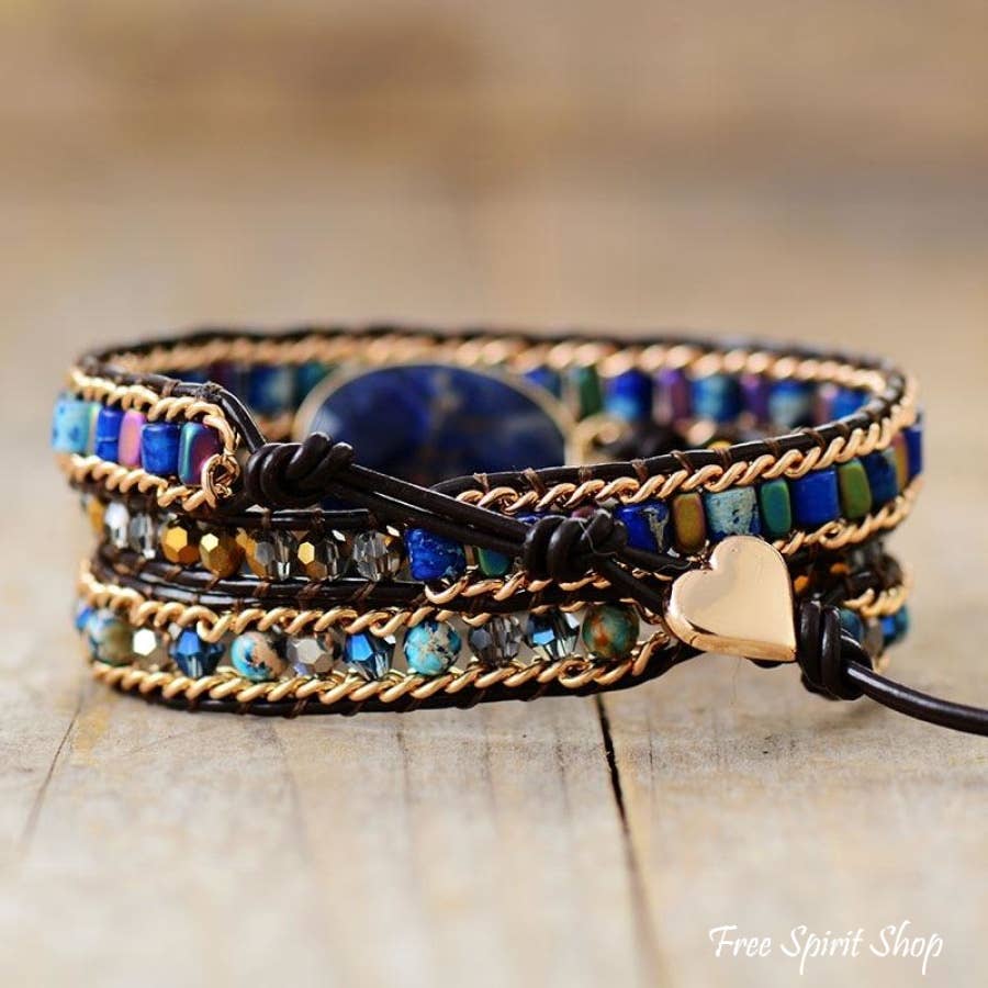 Sodalite & Jasper Bead Wrap Bracelet