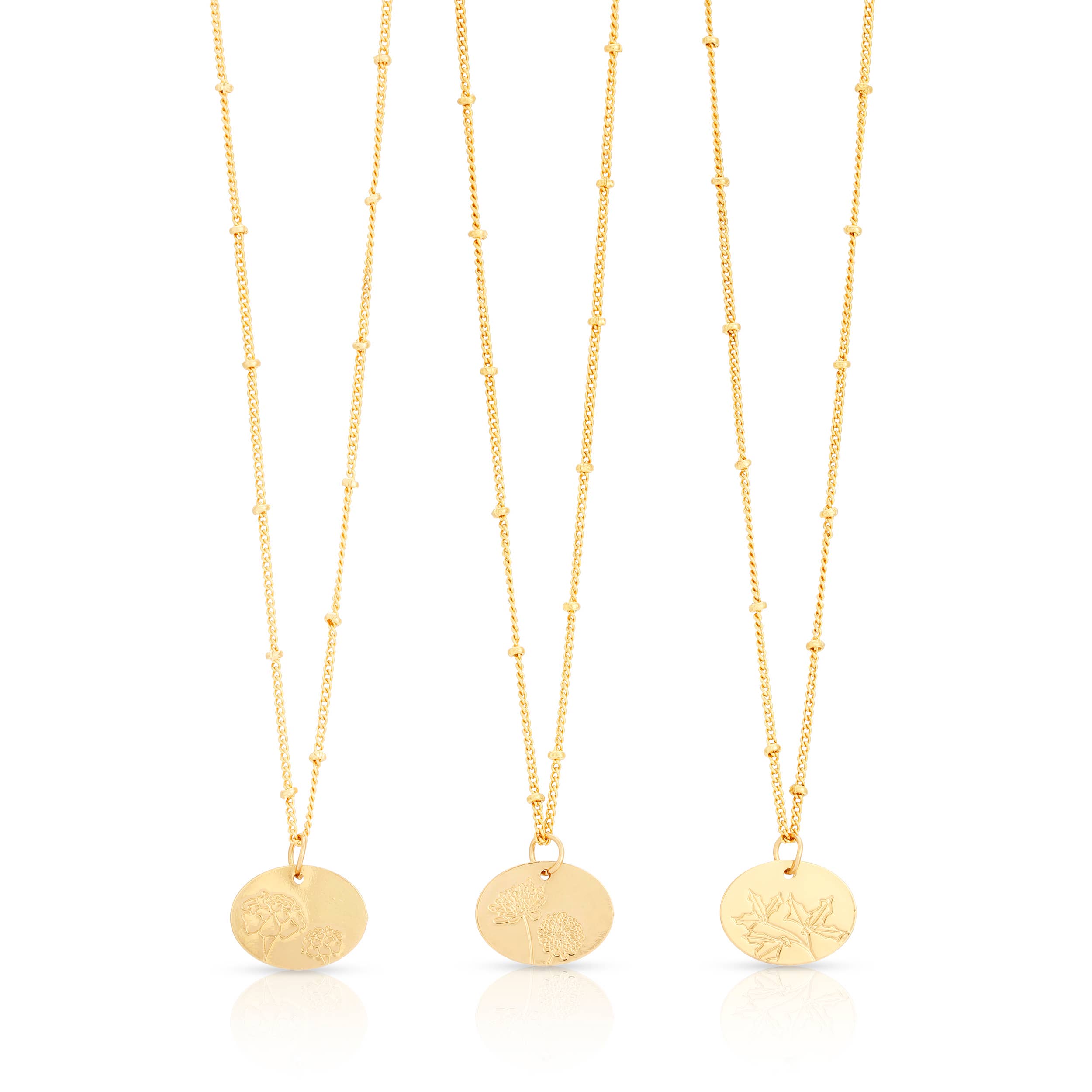 Birth Flower Necklace – Colores Coastal Woods Collection