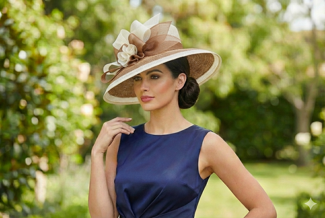 Preorder: Wide-Brim Straw Hat with Sculptural Bow