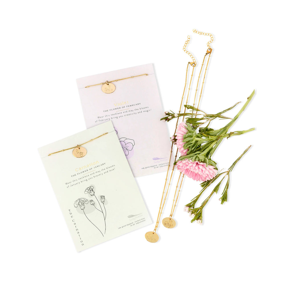 Birth Flower Necklace – Colores Coastal Woods Collection