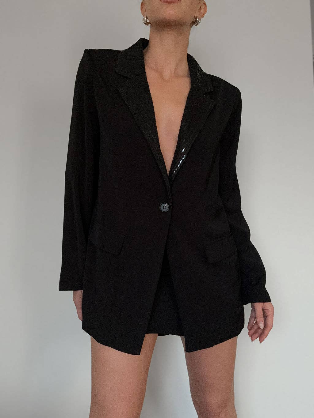 SEQUIN BLAZER AND SKIRT SET