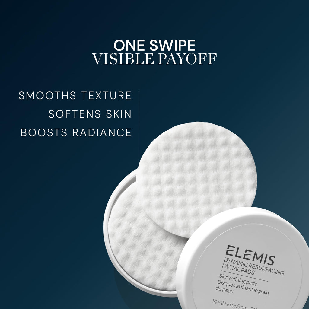 ELEMIS Dynamic Resurfacing Facial Pads, Gentle Textured Treatment Facial Exfoliating Pads