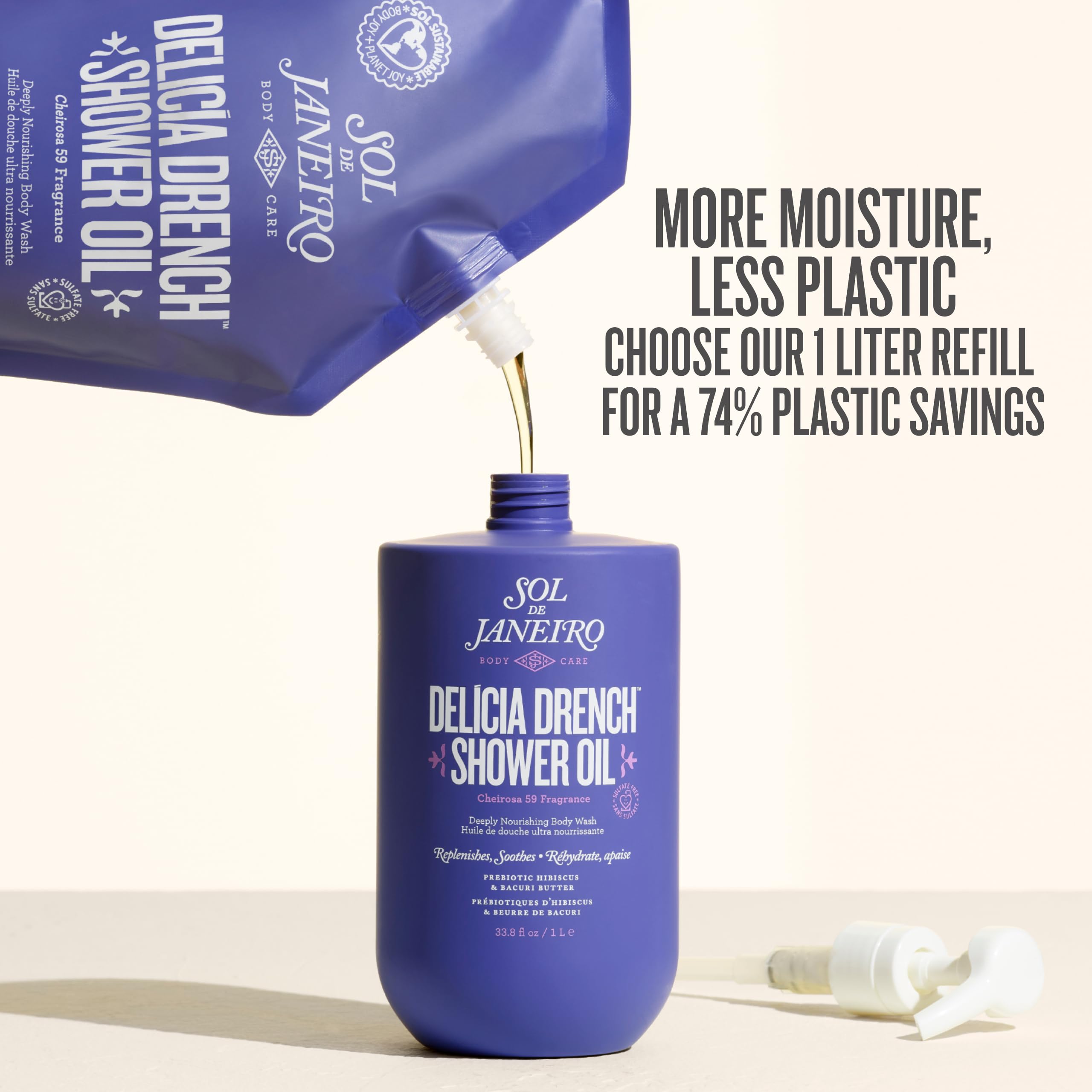 Sol de Janeiro Delicia Drench Shower Oil | Deeply Nourishing Body Wash