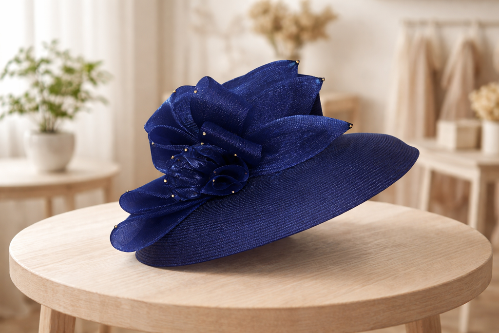 Preorder: Wide-Brim Straw Hat with Sculptural Bow