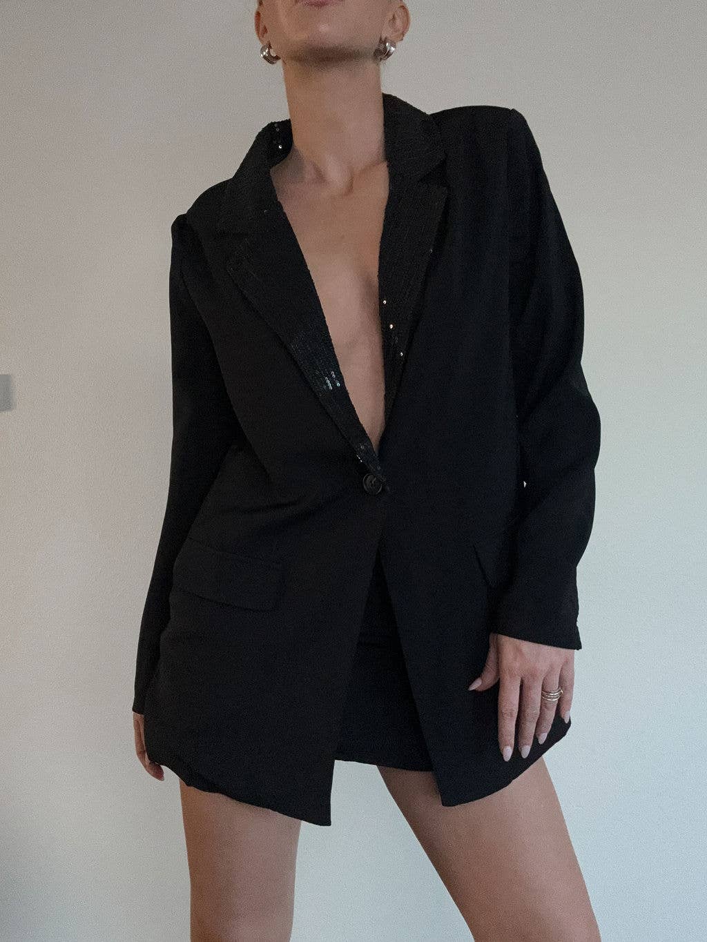 SEQUIN BLAZER AND SKIRT SET