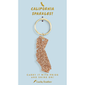 Glitter Keychain - State - CALIFORNIA