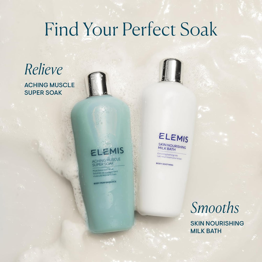 ELEMIS Aching Muscle Super Soak 400ml, Natural Bath Milk Soak To Ease Muscle Aches & Tension - Colores Coastal Woods by Colores Enterprises