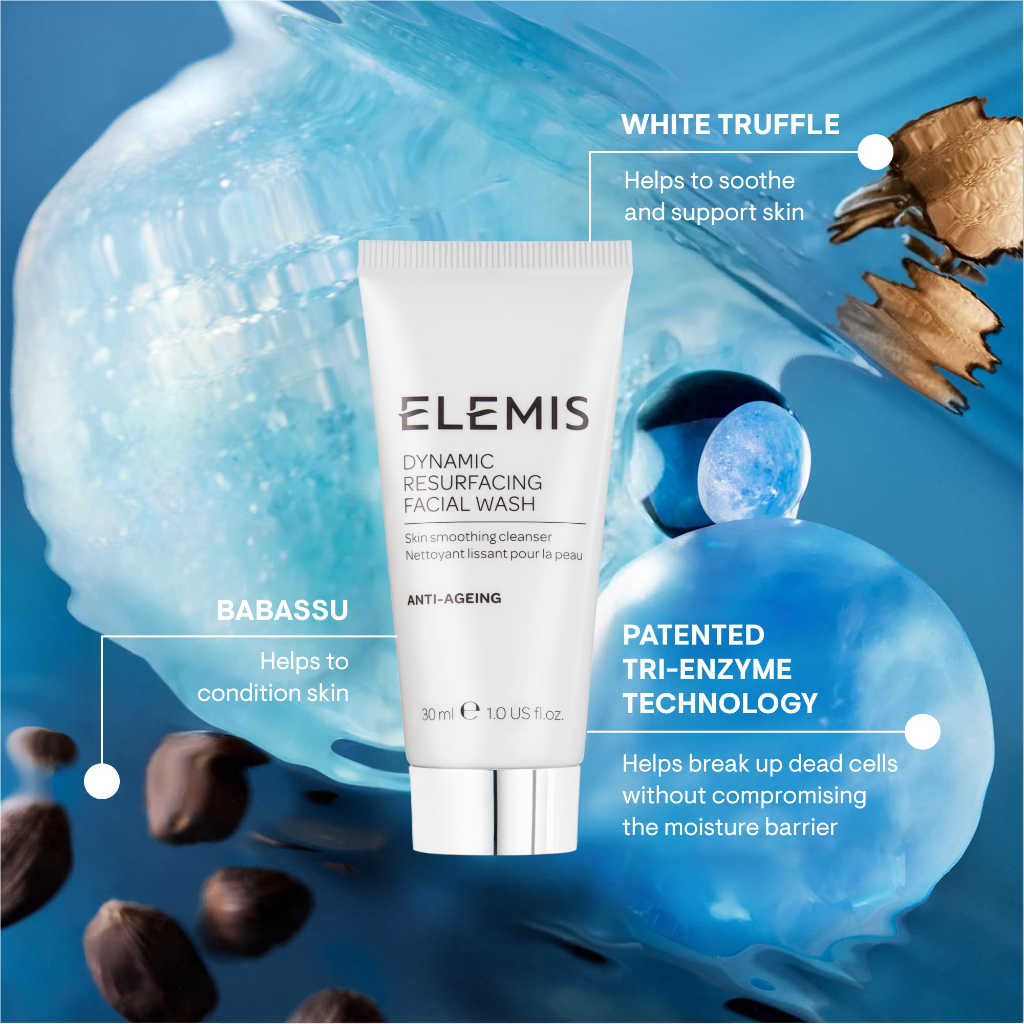 ELEMIS Dynamic Resurfacing Facial Wash, Anti - Aging Exfoliating Face Wash and Enzyme Gel Cleanser for All Skin Types - Colores Coastal Woods by Colores Enterprises