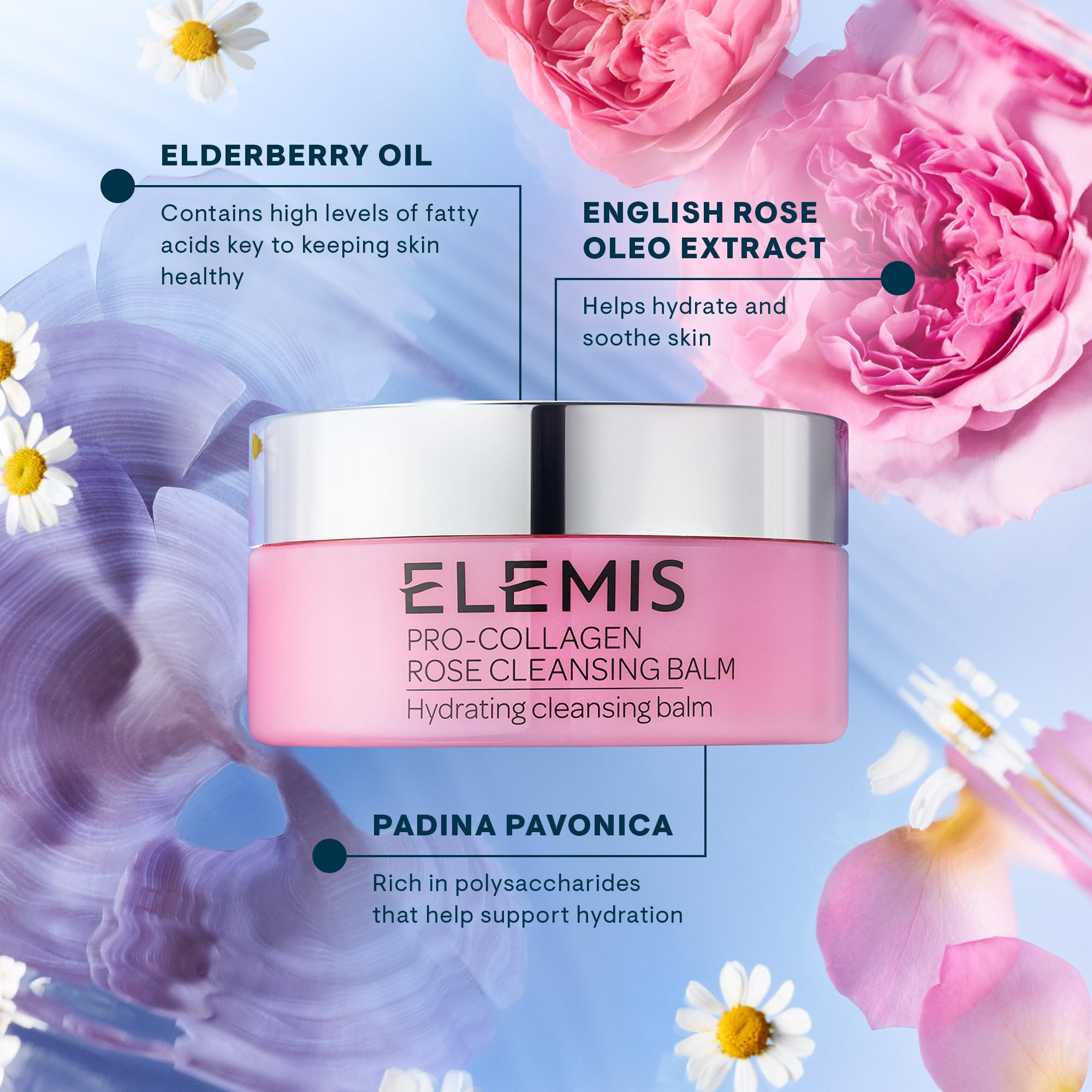 ELEMIS Pro - Collagen Cleansing Balm Makeup Remover, Hydrating Facial Cleanser, Oil Cleanser, Oil Makeup Remover, Deep Cleanse - Colores Coastal Woods by Colores Enterprises