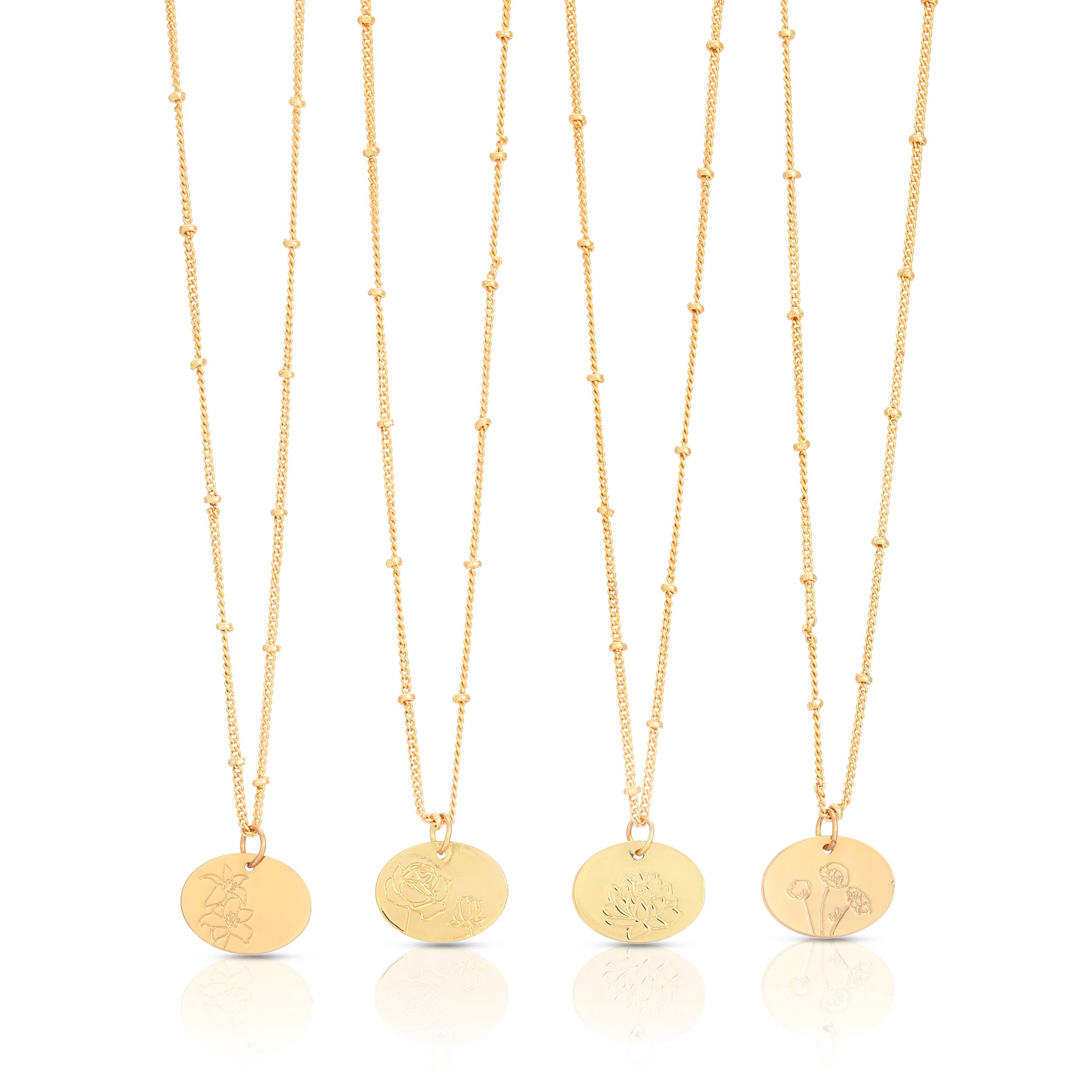 Birth Flower Necklace – Colores Coastal Woods Collection