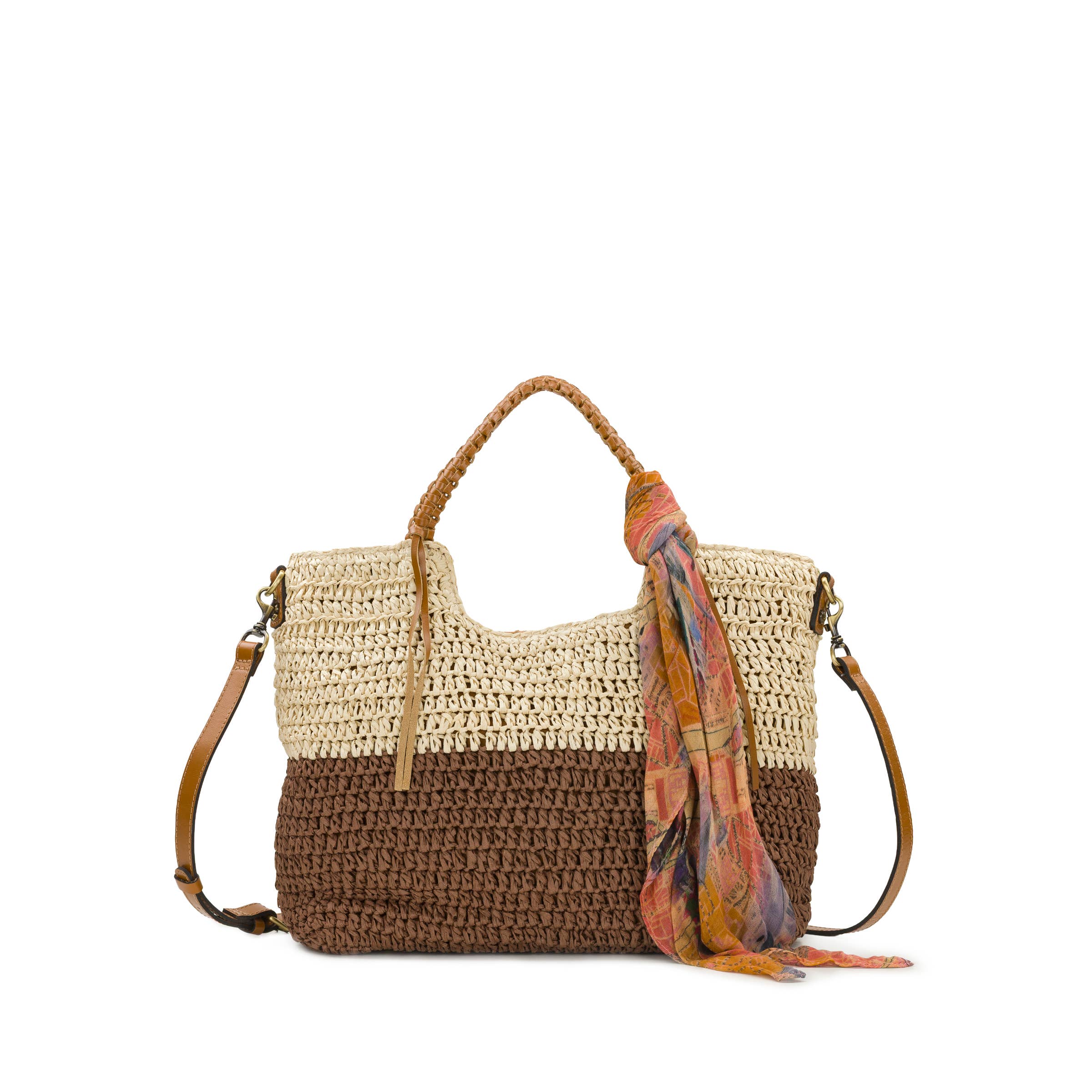 Gabriella Tote with Scarf - Specialty Woven - Colores Coastal Woods by Colores Enterprises