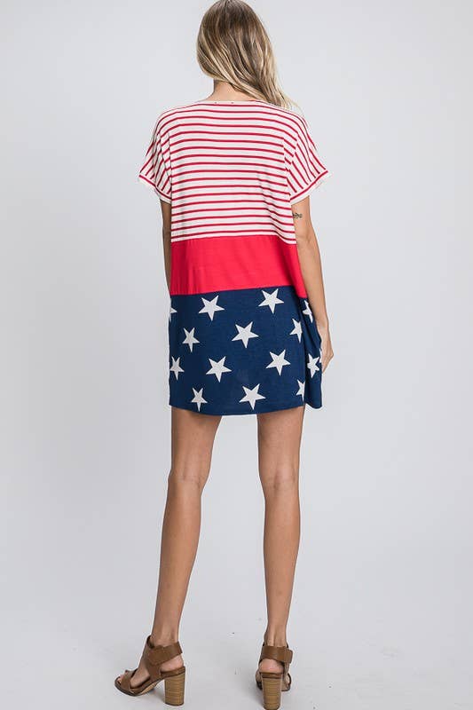 Preorder: STRIPE AND STAR OPEN CARDIGAN - Colores Coastal Woods by Colores Enterprises