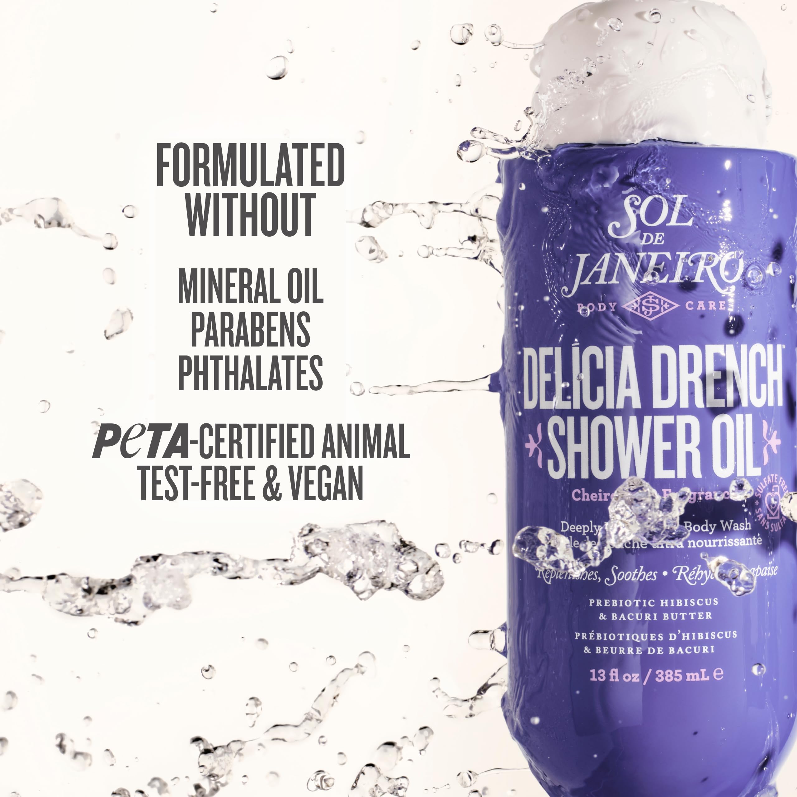 Sol de Janeiro Delicia Drench Shower Oil | Deeply Nourishing Body Wash - Colores Coastal Woods by Colores Enterprises
